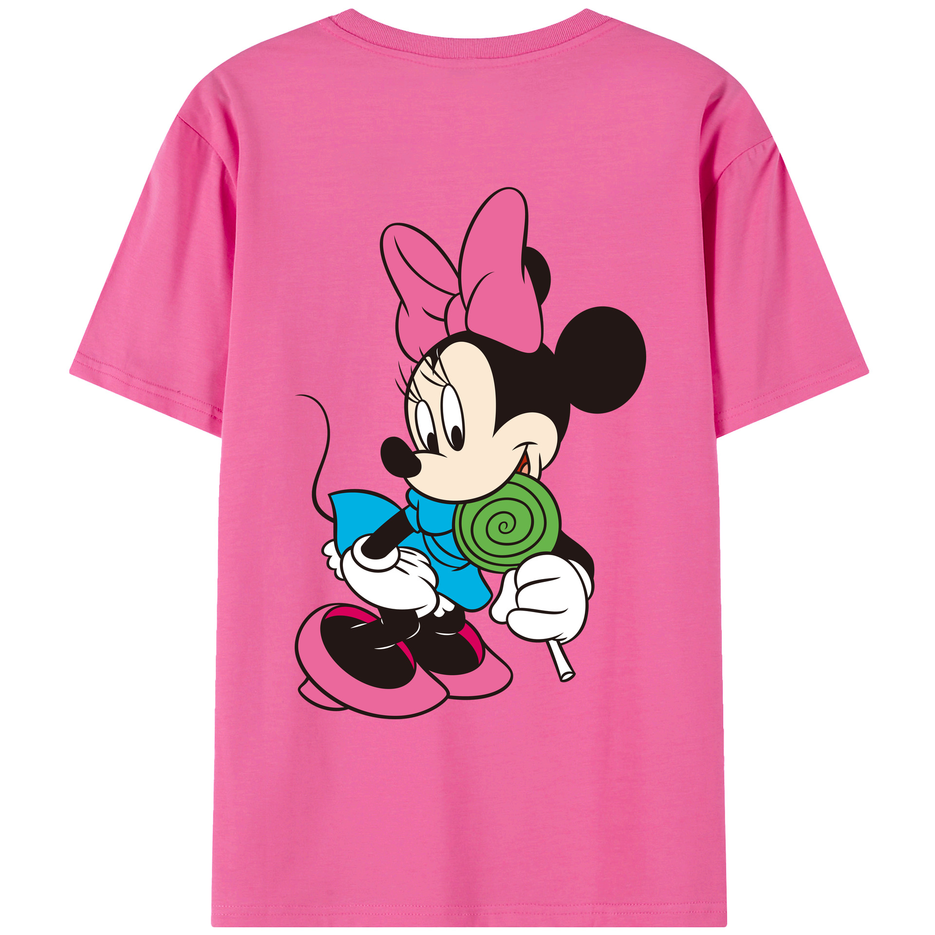 （画像用） ミッキーマウス Mickey Mouse レディース半袖Tシャツ(バックプリント)